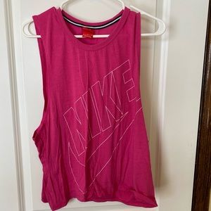 Hot pink Nike tank size M